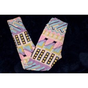 LuLaRoe TWEEN Geometric Pastel Print Leggings